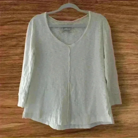 Anthro Saturday Sunday Ivory Off White Cotton Casual Tunic Top Size Medium - Picture 1 of 11
